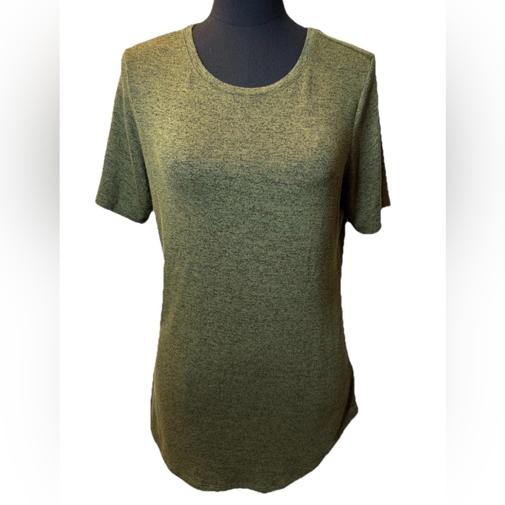 Old Navy Women's Luxe Short Sleeve Green Top, Soft & Comfortable, Size Small